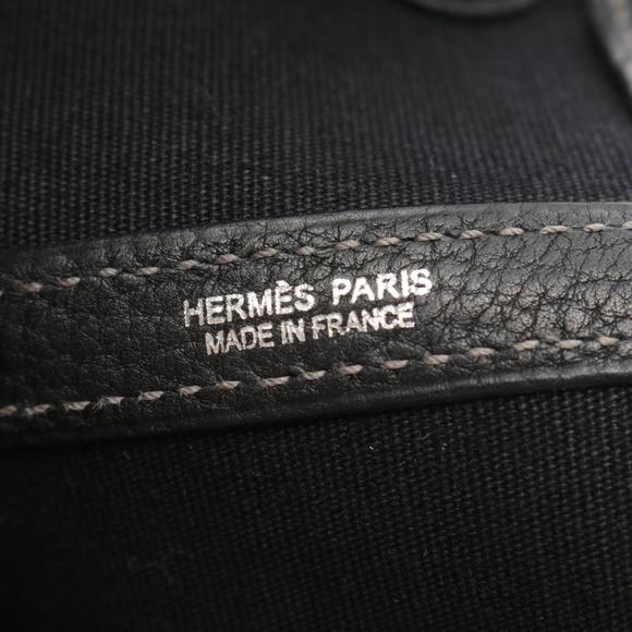 HERMES Garden Party PM Tote Bag Toile Officier Negonda Black - Picture 4 of 8